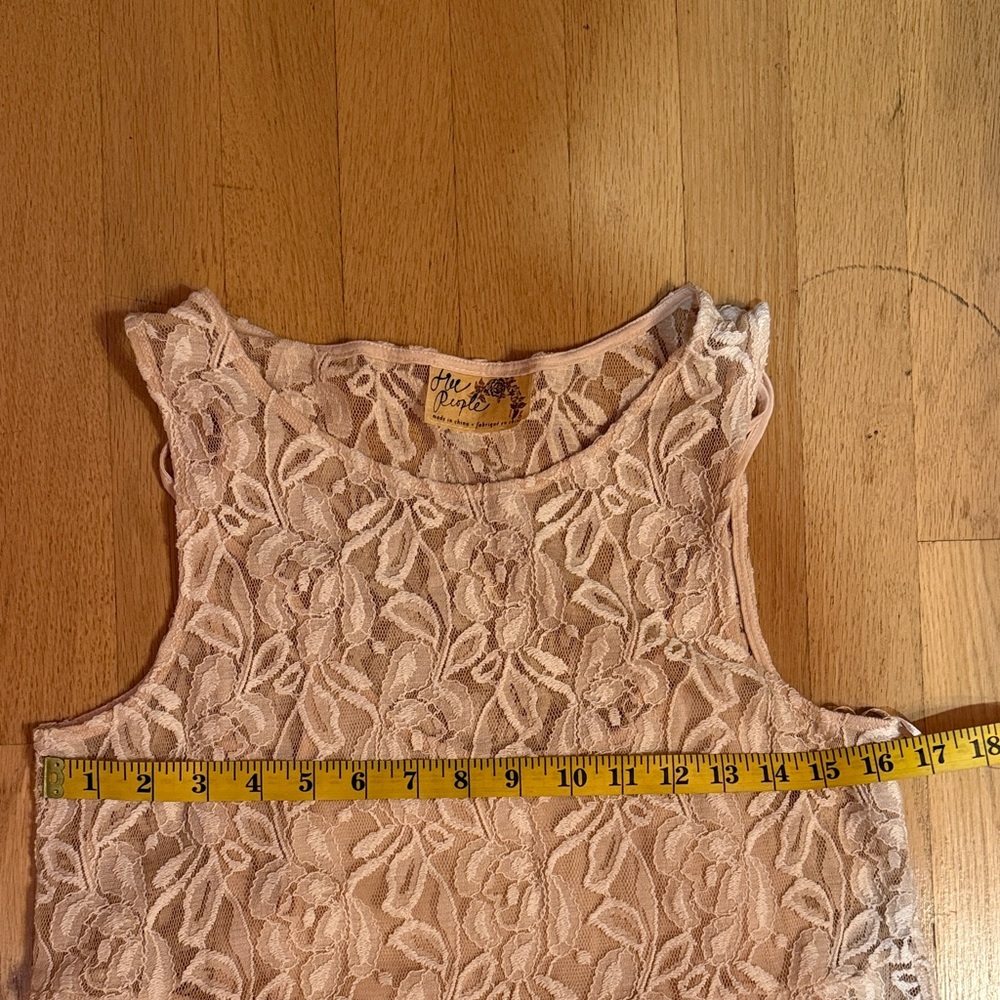 Free People NWT Alabaster Lace Mini Dress size large - Picture 6 of 7